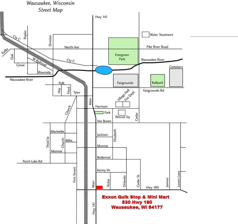 Exxon Quik Stop & Motel Wausaukee Екстериор снимка